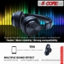 Picture of Bluetooth Wireless 5.0 USB Over Head Ear Stereo Headphone Noise Cancelling Headset Mic Gaming 5 Core Ratings (Black)