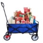 Picture of Folding Wagon Garden Shopping Beach Cart (blue)