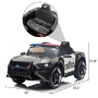 Picture of 12V Kids Ride On Car ,Police sports car,2.4GHZ Remote Control,LED Lights,Siren,Microphone,Black