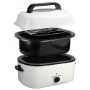Picture of Kitchen White 20 QT Stainless Steel Chicken Electric Turkey Roaster With See-through Lid