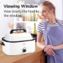 Picture of Kitchen White 20 QT Stainless Steel Chicken Electric Turkey Roaster With See-through Lid
