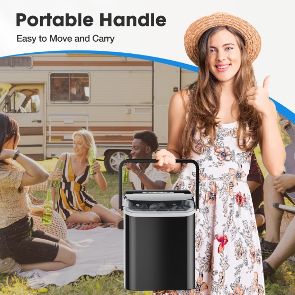 Picture of Small Portable Home Use Ice Maker,Black