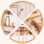 Picture of Play Kitchen, Wooden Kids Kitchen Playset for Kids,American Vintage Style