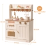 Picture of Play Kitchen, Wooden Kids Kitchen Playset for Kids,American Vintage Style