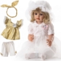 Picture of Realistic Reborn Baby Dolls,Handmade Real Life Baby Dolls Reborn Toddler with Soft Weighted Cloth Body Gift Toy for Age 3+
