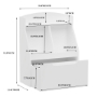 Picture of Kids Bookshelf with Drawer and Wheels, Children's Book Display, Wooden Bookcase, Toy Storage Cabinet Organizer, White