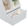Picture of Kids Bookshelf with Drawer and Wheels, Children's Book Display, Wooden Bookcase, Toy Storage Cabinet Organizer, White