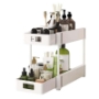 Picture of 2 Pack Under Sink Organizers and Storage Bathroom Organizer Under Sink, Pull Out Cabinet Organizer for Kitchen Bathroom Sink Storage, White