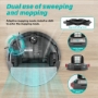 Picture of Robot Vacuum and Mop Combo, 4000pa Automatic Vacuum Cleaner Robot with Watertank and Dustbin, Self-Charging Smart Vacuum Robot Compatible with APP, Perfect for Pet Hair, Hard-Floor and Carpet