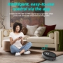 Picture of Robot Vacuum and Mop Combo, 4000pa Automatic Vacuum Cleaner Robot with Watertank and Dustbin, Self-Charging Smart Vacuum Robot Compatible with APP, Perfect for Pet Hair, Hard-Floor and Carpet