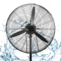 Picture of 24 Inch Misting Wall Mount Fan, IP44 Waterproof Outdoor Fan, Powerful Cooling and Refreshing Mist, Adjustable Speeds, 180 Degree Oscillation,Black