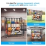 Picture of Sports Equipment Storage, Garage Sports Organizer, Baseball Bat Holder Holds 24 Bats Rolling Ball Cart with Wheels, Black