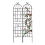 Picture of 2 Pack Metal Garden Trellis 86.7" x 19.7" Rustproof Trellis for Climbing Plants Outdoor Flower Support Black
