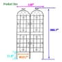 Picture of 2 Pack Metal Garden Trellis 86.7" x 19.7" Rustproof Trellis for Climbing Plants Outdoor Flower Support Black
