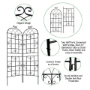 Picture of 2 Pack Metal Garden Trellis 86.7" x 19.7" Rustproof Trellis for Climbing Plants Outdoor Flower Support Black