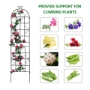 Picture of 2 Pack Metal Garden Trellis 86.7" x 19.7" Rustproof Trellis for Climbing Plants Outdoor Flower Support Black