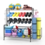 Picture of Yoga Mat Holder, Yoga Mat Storage Rack, Home Gym Storage With Hooks and Wheels ,Black