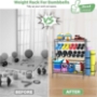 Picture of Yoga Mat Holder, Yoga Mat Storage Rack, Home Gym Storage With Hooks and Wheels ,Black