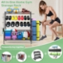 Picture of Yoga Mat Holder, Yoga Mat Storage Rack, Home Gym Storage With Hooks and Wheels ,Black