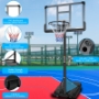 Picture of Portable Basketball Hoop Backboard System Stand Height Adjustable 6.6ft - 10ft with 44 Inch Backboard and Wheels for Adults Teens Outdoor Indoor Basketball Goal Game Play Set