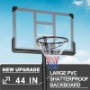 Picture of Portable Basketball Hoop Backboard System Stand Height Adjustable 6.6ft - 10ft with 44 Inch Backboard and Wheels for Adults Teens Outdoor Indoor Basketball Goal Game Play Set