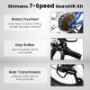 Picture of S20101 Ecarpat 20 Inch Kids Bike, Boys Girls Mountain Bike Ages 8-12, 7 Speed Teenager Children Kids' Bicycles, Front Suspension Disc U Brake, 14 Inch Height Steel Frame