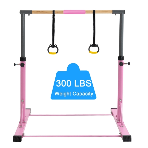 Picture of Gymnastic Bar Set Gymnastics Horizontal Bar Gymnastics Kip Bar for Kids Home Use Pink