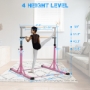 Picture of Gymnastic Bar Set Gymnastics Horizontal Bar Gymnastics Kip Bar for Kids Home Use Pink