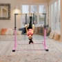 Picture of Gymnastic Bar Set Gymnastics Horizontal Bar Gymnastics Kip Bar for Kids Home Use Pink
