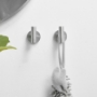 Picture of Round Bathroom Robe Hook and Towel Hook in Brushed Nickel (2-Pack)