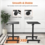 Picture of Sweetcrispy Small Mobile Rolling Standing Desk Rolling Desk Laptop Computer Cart for Home