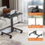 Picture of Sweetcrispy Small Mobile Rolling Standing Desk Rolling Desk Laptop Computer Cart for Home