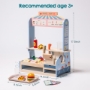 Picture of Wooden Slice & Stack Sandwich Counter with Deli Slicer,Kitchen Food Set For Toddlers And Kids Ages 3+
