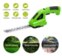 Picture of Cordless Grass Shear & Shrubbery Trimmer, 2 in 1 Handheld Hedge Trimmer, Including Charger and 7.2V Lithium-ion Battery