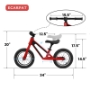 Picture of ECARPAT Balance Bike, Magnesium Alloy Frame Toddler Bike,Lightweight Sport Training Bicycle with 12" Rubber Foam Tires,Adjustable Seat for Kids Ages 1-5 Years Old.