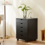 Picture of Sweetcrispy 5 Drawer Chest - Storage Cabinets Dressers Wood Dresser Cabinet with Wheels Mobile Organizer Drawers for Office