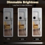 Picture of 3 Color Lighting Mirror with LED Lights, 64"x21" Lighted Floor Standing Mirror with Stand