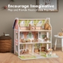 Picture of Classic Vintage Wooden Dollhouse for boys and girls, Great Gift for Kids