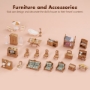Picture of Classic Vintage Wooden Dollhouse for boys and girls, Great Gift for Kids