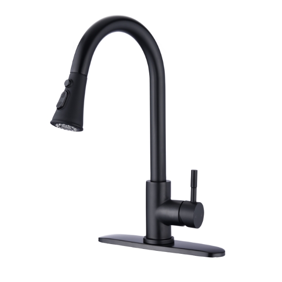 Picture of Pull Down Kitchen Faucet with Sprayer Stainless Steel Matte Black