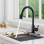 Picture of Pull Down Kitchen Faucet with Sprayer Stainless Steel Matte Black