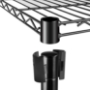 Picture of Simple Deluxe Heavy Duty 3-Shelf Shelving with Wheels, Adjustable Storage Units, Steel Organizer Wire Rack, 23" W x 13" D x 33" H, Black