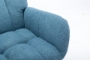 Picture of Rocking Chair, Soft Teddy Fabric Rocking Chair for Nursery, Comfy Wingback Glider Rocker with Safe Solid Wood Base for Living Room Bedroom Balcony (blue)