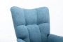 Picture of Rocking Chair, Soft Teddy Fabric Rocking Chair for Nursery, Comfy Wingback Glider Rocker with Safe Solid Wood Base for Living Room Bedroom Balcony (blue)