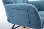 Picture of Rocking Chair, Soft Teddy Fabric Rocking Chair for Nursery, Comfy Wingback Glider Rocker with Safe Solid Wood Base for Living Room Bedroom Balcony (blue)