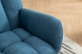 Picture of Rocking Chair, Soft Teddy Fabric Rocking Chair for Nursery, Comfy Wingback Glider Rocker with Safe Solid Wood Base for Living Room Bedroom Balcony (blue)