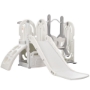 Picture of Toddler Slide and Swing Set 5 in 1, Kids Playground Climber Slide Playset with Basketball Hoop Freestanding Combination for Babies Indoor & Outdoor