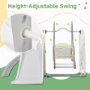 Picture of Toddler Slide and Swing Set 5 in 1, Kids Playground Climber Slide Playset with Basketball Hoop Freestanding Combination for Babies Indoor & Outdoor