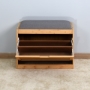 Picture of Entryway Bamboo Bench Living Room Storage Shoe Rack with Foldable Shelf 24.8 x 11.6 x 18.9 inch