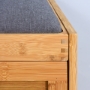 Picture of Entryway Bamboo Bench Living Room Storage Shoe Rack with Foldable Shelf 24.8 x 11.6 x 18.9 inch